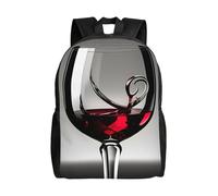Unkhtt Wine Glass Print Stylish Unisex Large Capacity Backpack For Work Travel Camping Outdoor Adventures