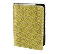 Unkhtt Yellow Lemon and Bee Print 5.5in Passport Travel Document Wallet Case for Men and Women Compact and Secure