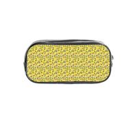 Unkhtt Yellow Lemon and Bee Print Clear Pencil Case for Kids Students Boys Girls Transparent Stationery Organizer