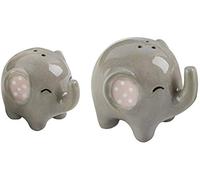 unknow 2pcs Ceramic Cruet Spice Jar Elephant Cute Salt and Pepper Shaker Spice Container Wedding Decor Souvenirs Home Kitchen Accessories