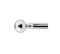 Unknown 16-19mm Sphere Extendable Eyelet Metal Curtain Pole Set Chrome 160-300Cm