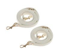 Unknown 2 Pieces Leather Purse Chain Strap Replacement for Crossbody, Clutch or Handbag - 120cm - with Lobster Clasp, Beige, Adjustable Length