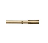 Unknown 28mm Fixed Length Metal Eyelet Curtain Pole Set In Antique Brass - Aspect Finial, 210Cm