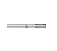 Unknown 28mm Fixed Length Metal Eyelet Curtain Pole Set In Satin Silver - Aspect Finial, 250Cm