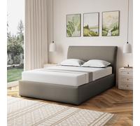 Unknown Bethany Fabric 135Cm Double Ottoman Bed Frame With Storage- Light Brown