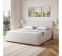 Unknown Bethany Fabric 180Cm Superking Ottoman Bed Frame With Storage- Beige