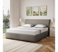 Unknown Bethany Fabric 180Cm Superking Ottoman Bed Frame With Storage- Light Brown