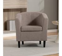 Unknown Beulah 68Cm Wide Brown Soft Fabric Accent Chair