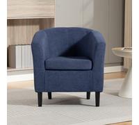 Unknown Beulah 68Cm Wide Denim Soft Fabric Accent Chair