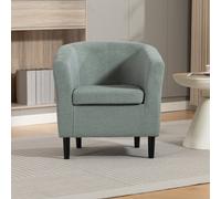 Unknown Beulah 68Cm Wide Duck Egg Soft Fabric Accent Chair