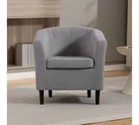 Unknown Beulah 68Cm Wide Grey Soft Fabric Accent Chair