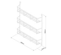 Unknown Express Kitchen Fittings, Ecf Triple Tier Spice Rack Polished Chrome 300mm Wide