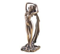 Unknown Female Nude Woman Keeps Her Scarf Over Head Figure Sculpture