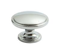 Unknown Fittingsco, Henrietta Knob Handle Zinc Alloy, Polished Chrome, 38mm X 26mm, Centre Fixing