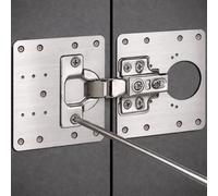 Unknown Fittingsco, Hinge Repair Plate, 90 X 90mm, Stainless Steel, Screws Included