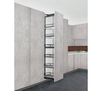 Unknown Fittingsco, Iviro Pull Out Larder Unit, 6 Solid Base Baskets, Telescopic Height 1920 2250mm, Suits 400mm Cabinets