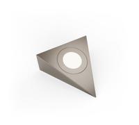 Unknown Fittingsco, Nebbia Triangle Diffused Led Undercabinet Light, Brushed Nickel, 1.8W, Ip44, Single Light No Driver, Warm White