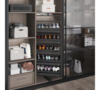 Unknown Fittingsco, Rotating Multilevel Shoe Rack With Telescopic Rail, Soft Close, Adjustable 1630 1830mm, Anthracite