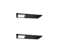 Unknown Fittingsco, Siena Led Under Cabinet Light, 190mm Rectangle, Natural White 4000 4500K, Matte Black, 2 Light Kit + Driver