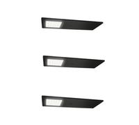 Unknown Fittingsco, Siena Led Under Cabinet Light, 190mm Rectangle, Natural White 4000 4500K, Matte Black, 3 Light Kit + Driver