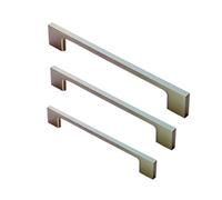 Unknown Fittingsco, Slimline Bar D Pull Handle, Brushed Nickel, Zinc Alloy, 27mm Projection, 160mm Hole Centres