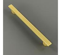 Unknown Harley & Wager, Ascot Ribbed Bar Pull Handle, 160mm Centres, Matt Brushed Brass