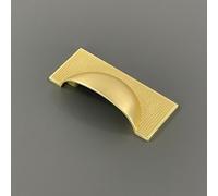 Unknown Harley & Wager, Ascot Ribbed Cup Handle, 64mm Centres, Matt Brushed Brass