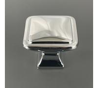 Unknown Harley & Wager, Haydock, Square Knob Handle, Centre Fixing, Polished Chrome