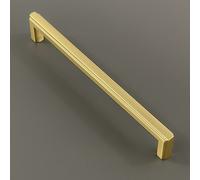 Unknown Harley & Wager, Haydock, Square Pull Handle, 160mm Centres, Matt Brushed Brass