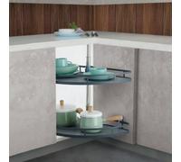 Unknown Iviro 1/2 Turning Carousel For 900 To 1000mm Corner Cabinets, Silent Motion, Solid Base, Anthracite