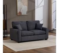 Unknown Lewiston 162Cm Wide 3 Seat Charcol Grey Fabric Sofabed
