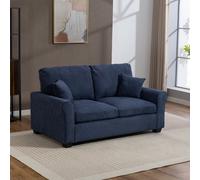 Unknown Lewiston 162Cm Wide 3 Seat Denim Blue Fabric Sofabed