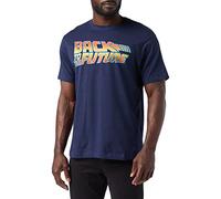 Back To The Future Back To The Future Logo Cotton Mens T-Shirt Navy Back To The Future Navy L