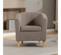 Unknown Millie 68Cm Wide Brown Soft Fabric Accent Chair