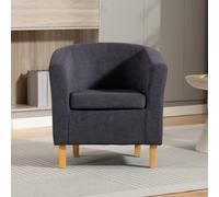 Unknown Millie 68Cm Wide Charcoal Grey Soft Fabric Accent Chair