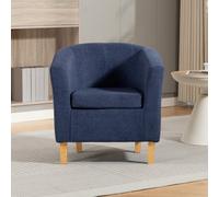 Unknown Millie 68Cm Wide Denim Soft Fabric Accent Chair
