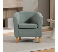Unknown Millie 68Cm Wide Duck Egg Soft Fabric Accent Chair