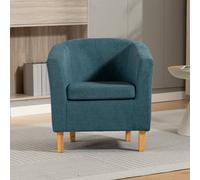 Unknown Millie 68Cm Wide Teal Soft Fabric Accent Chair