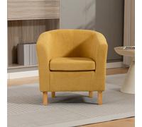 Unknown Millie 68Cm Wide Yellow Soft Fabric Accent Chair