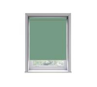 UNKNOWN No Drill Basil Thermal Blackout Roller Blind 170cm Drop in Green | Size: 100 cm Unknown Green 100 cm