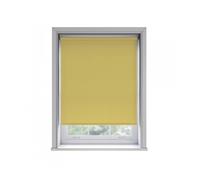 UNKNOWN No Drill Ochre Thermal Blackout Roller Blind 170cm Drop in Yellow | Size: 110 cm Unknown Yellow 110 cm
