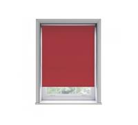 UNKNOWN No Drill Red Thermal Blackout Roller Blind 170cm Drop | Size: 55 cm width x 165 cm drop Unknown Red 55 cm width x 165 cm drop