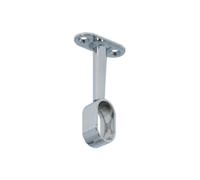 Unknown Oval Wardrobe Rail Centre Support, Polished Chrome