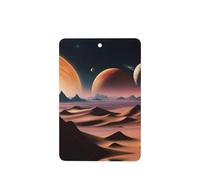 Unknown Planet Pattern Car Air Fresheners 4 Pcs Rectangle Hanging Aromatherapy Tablets Scented Fresheners For Bedroom Bathroom