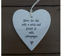 Unknown Porcelain Hanging Heart Ornament, 9 x 9cm, Valentine's Day, Celebratory Events