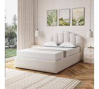 Unknown Ranson Fabric 135Cm Double Ottoman Bed Frame With Storage- Beige