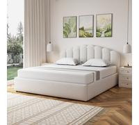 Unknown Ranson Fabric 180Cm Superking Ottoman Bed Frame With Storage- Beige