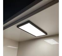 Unknown Siena, Led Flat Cabinet Panel, Diffused, Natural White, Matte Black, Rectangle, Sola, Single Light Only