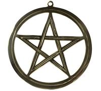 Unknown Solid Brass PENTAGRAM WALL PLAQUE Pagan Wicca Star Decoration