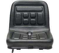 Unknowncy Tractor Seat, Universal Fit, Black, Steel frame and PVC padding, Adjustable with Slide Rails